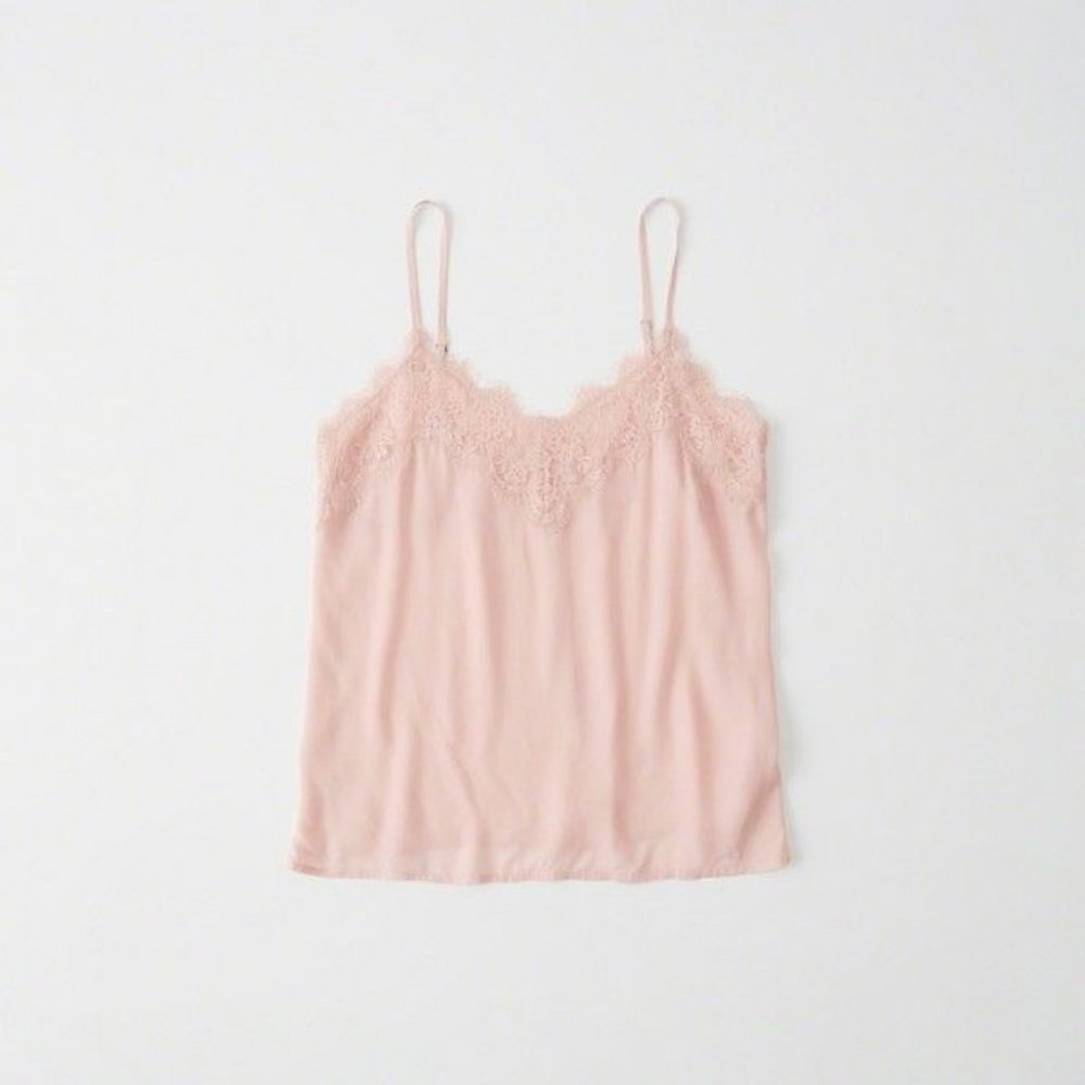 Abercrombie & Fitch Pale Pink Lace Cami